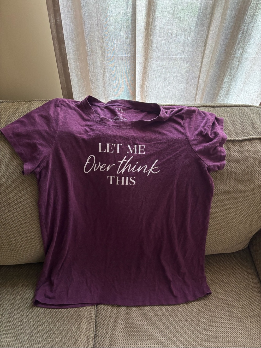 torrid Plum Graphic Tee with White Script